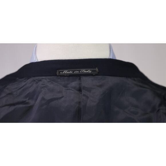 Corneliani Navy Blue Blazer Super 100's Wool Mother of Pearl Buttons Jacket 44R - Picture 9 of 10